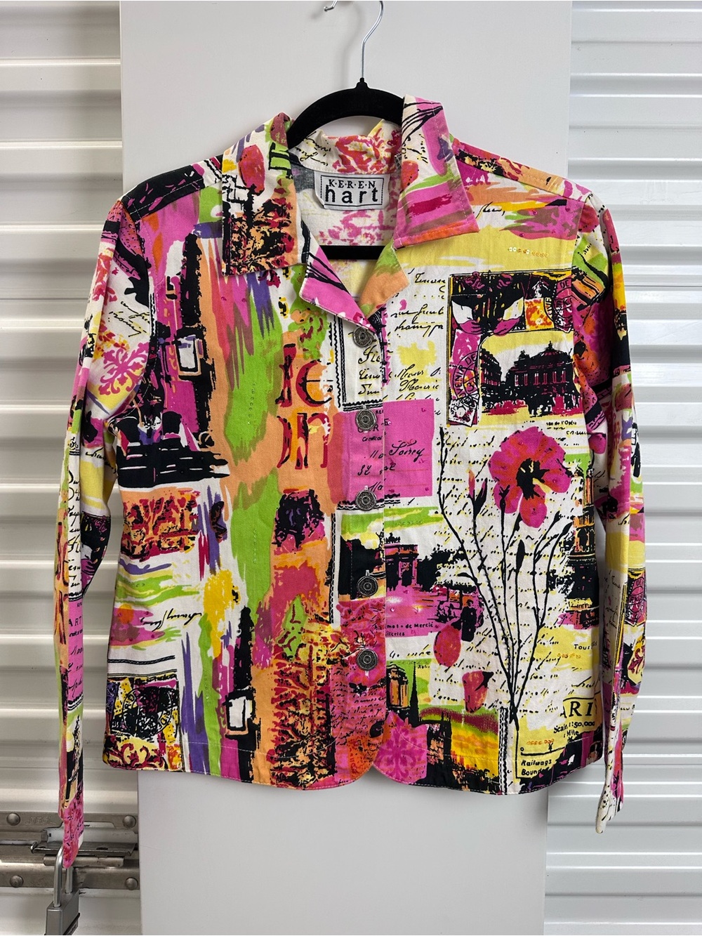 Keren Hart Multi-Color Print Button-Up Jacket